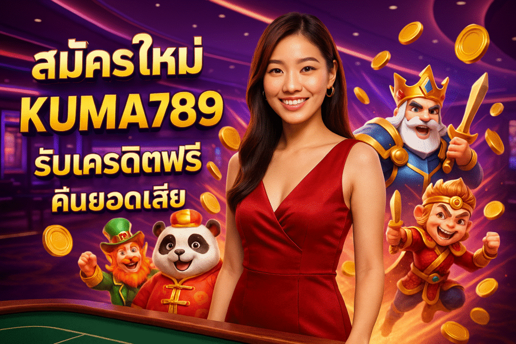 สมัครใหม่ KUMA789 รับเครดิตฟรี คืนยอดเสีย